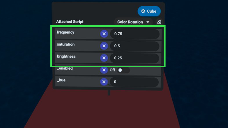 Color Rotation Code Blocks Asset ShadalVR Creates