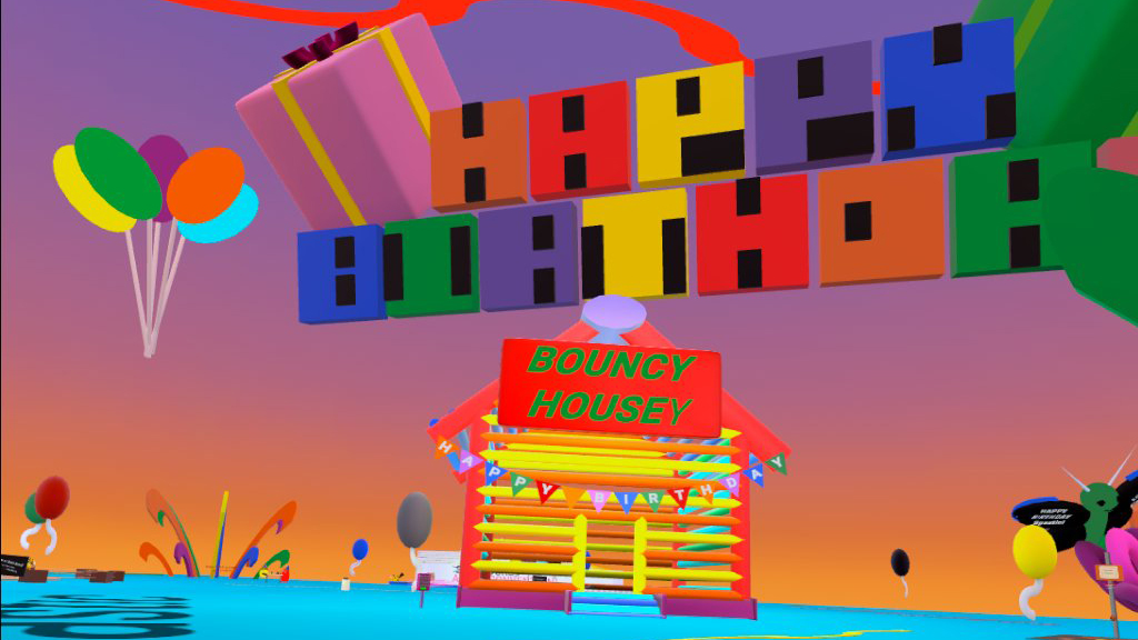 Happy Birthday Elastic Plastic Bouncey House - Meta Horizon Worlds